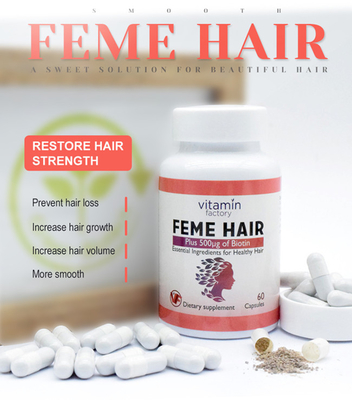 Biotin τρίχας Feme βαθμός ασφαλίστρου βιταμινών καψών για την υγεία δερμάτων καρφιών