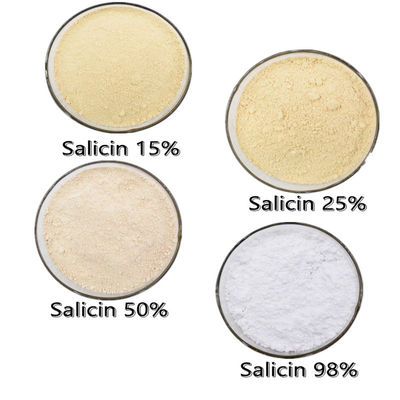 Καλλυντική βαθμού καθαρή σκόνη 98% Salicin αποσπασμάτων φλοιών ιτιών Salicin άσπρη