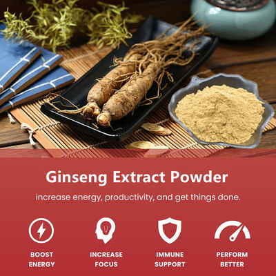 80 σκόνη 1%-80% αποσπασμάτων ρίζας Ginseng πλέγματος φυσικά εκχυλίσματα φυτού
