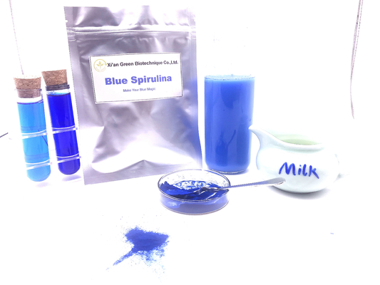 Καθαρή Phycocyanin Spirulina χρωματισμών τροφίμων του ISO φυσική μπλε αξία σκονών E18